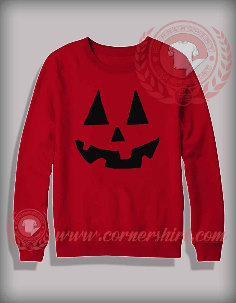 Happy jack Face Sweatshirt - Halloween Shirts For Adults