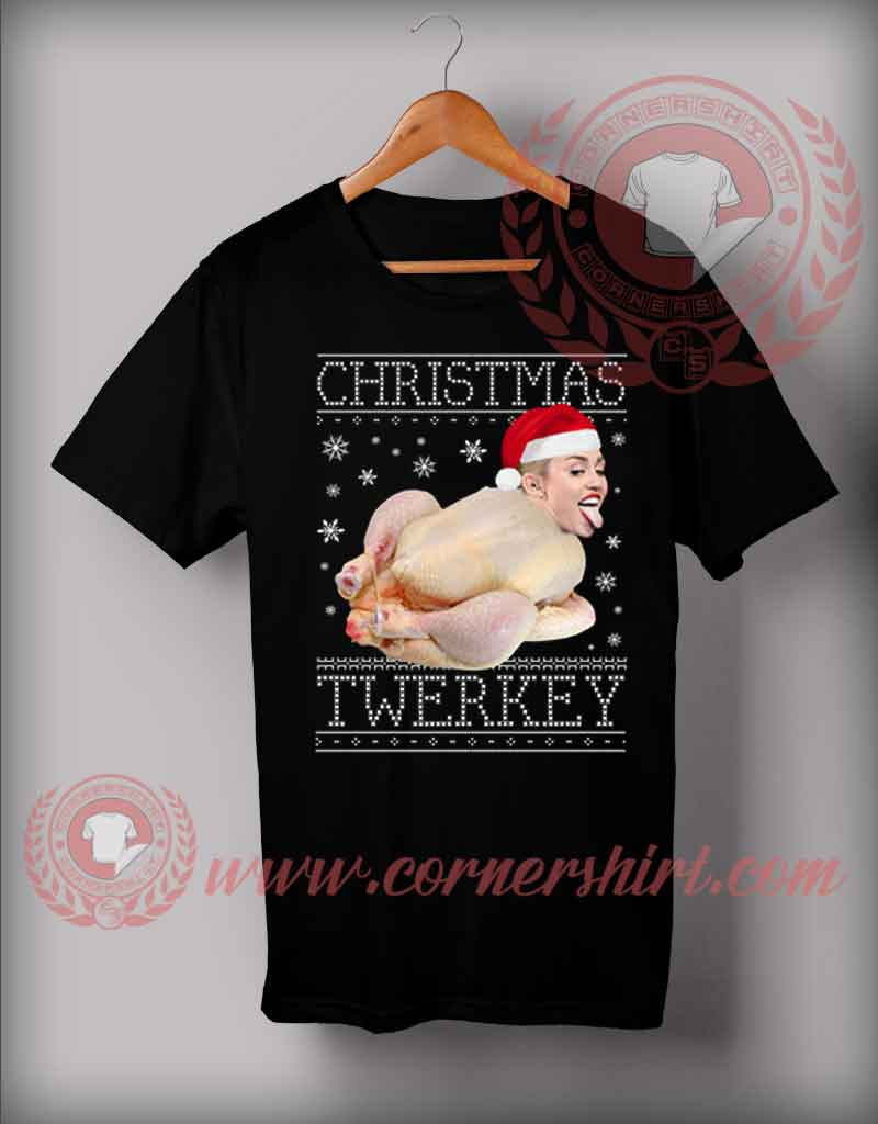 Christmas Twerkey Miley Cyrus Custom T shirt - Custom Desin T shirts
