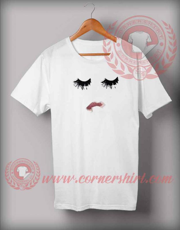 Eyelashes And Lips T shirt - Cheap Custom Made T shirts by Cornershirt.com