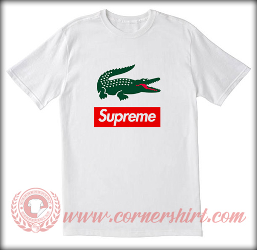 Supreme X Lacoste Custom T shirt - Hype Streetwear - Cornershirt.com