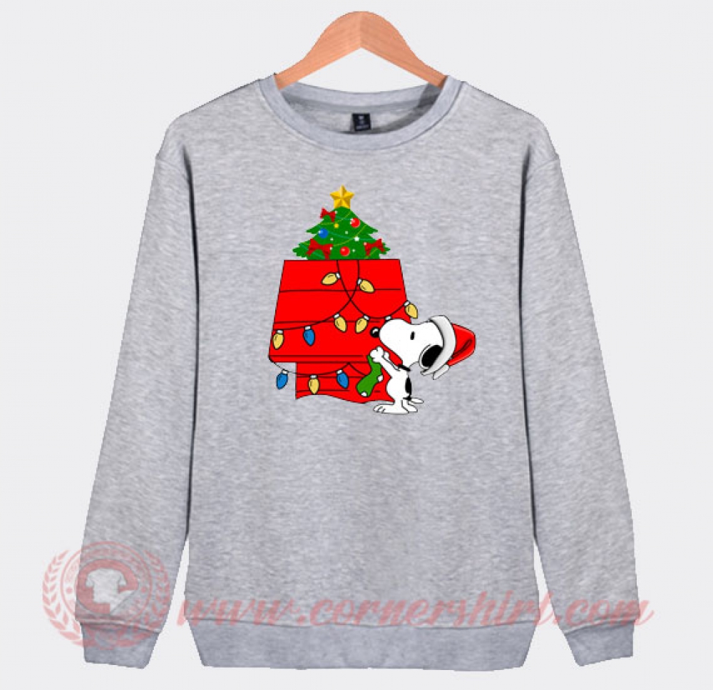 Snoopy Christmas Tree Custom Design Sweatshirt | Snoopy Christmas