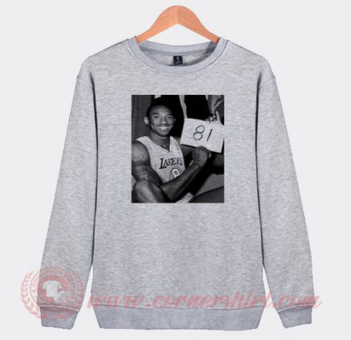Kobe 81 Custom Sweatshirt | RIP Kobe Bryant Shirt | Cornershirt.com