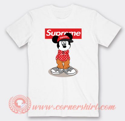 Hipster Mickey Mouse Supreme Custom T-Shirts | Disney Shirt