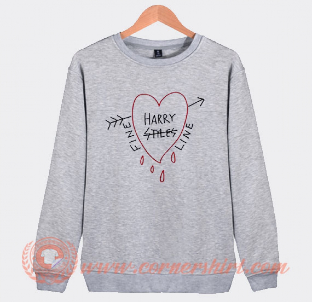 harry styles brown fine line sweatshirt