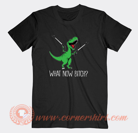 T-Rex Dinosaur What Now Bitch T-shirt On Sale - Cornershirt.com